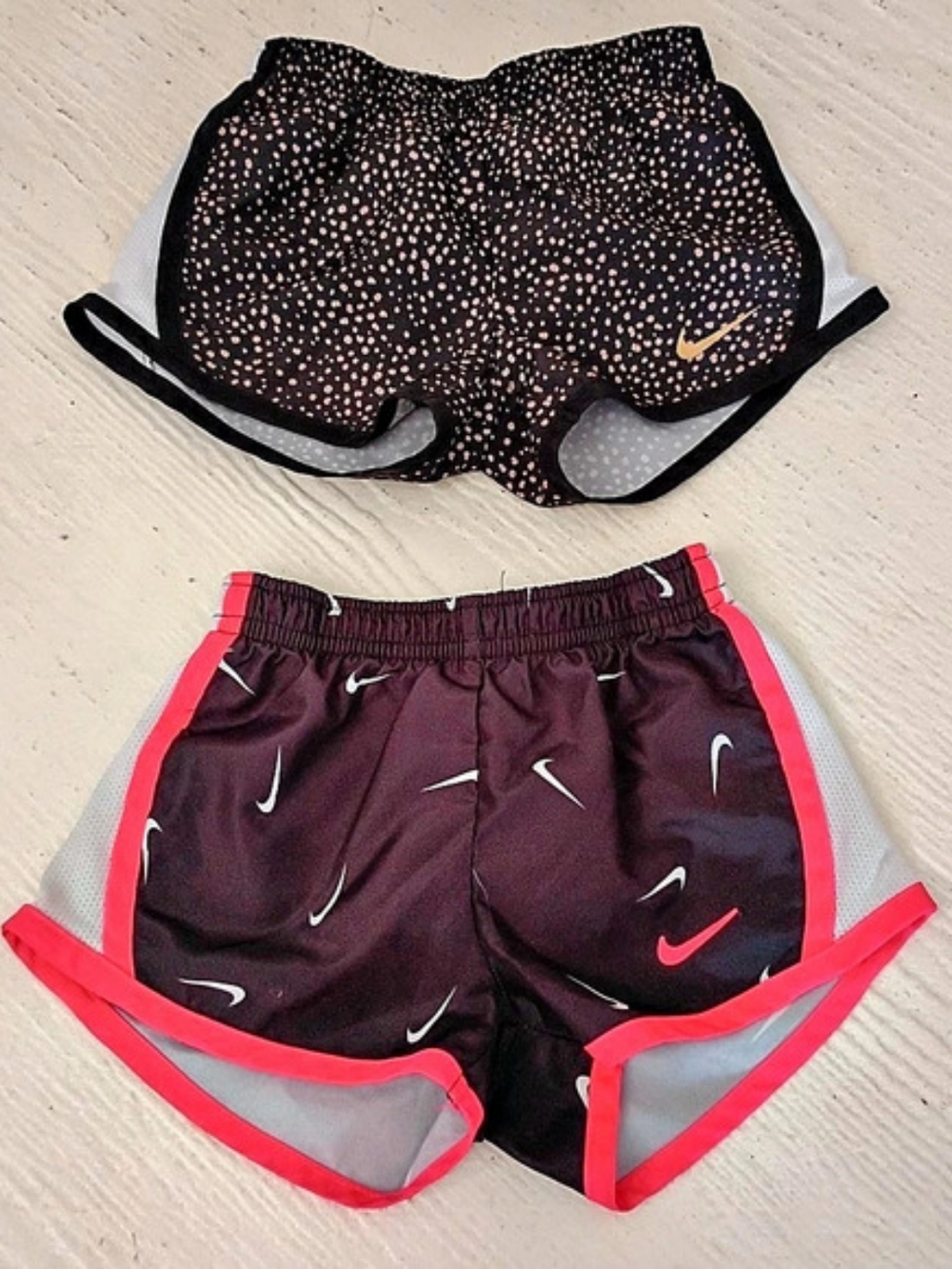 Nike Dri-FIT athletic shorts Girls 12 M And 18M Black & Pink